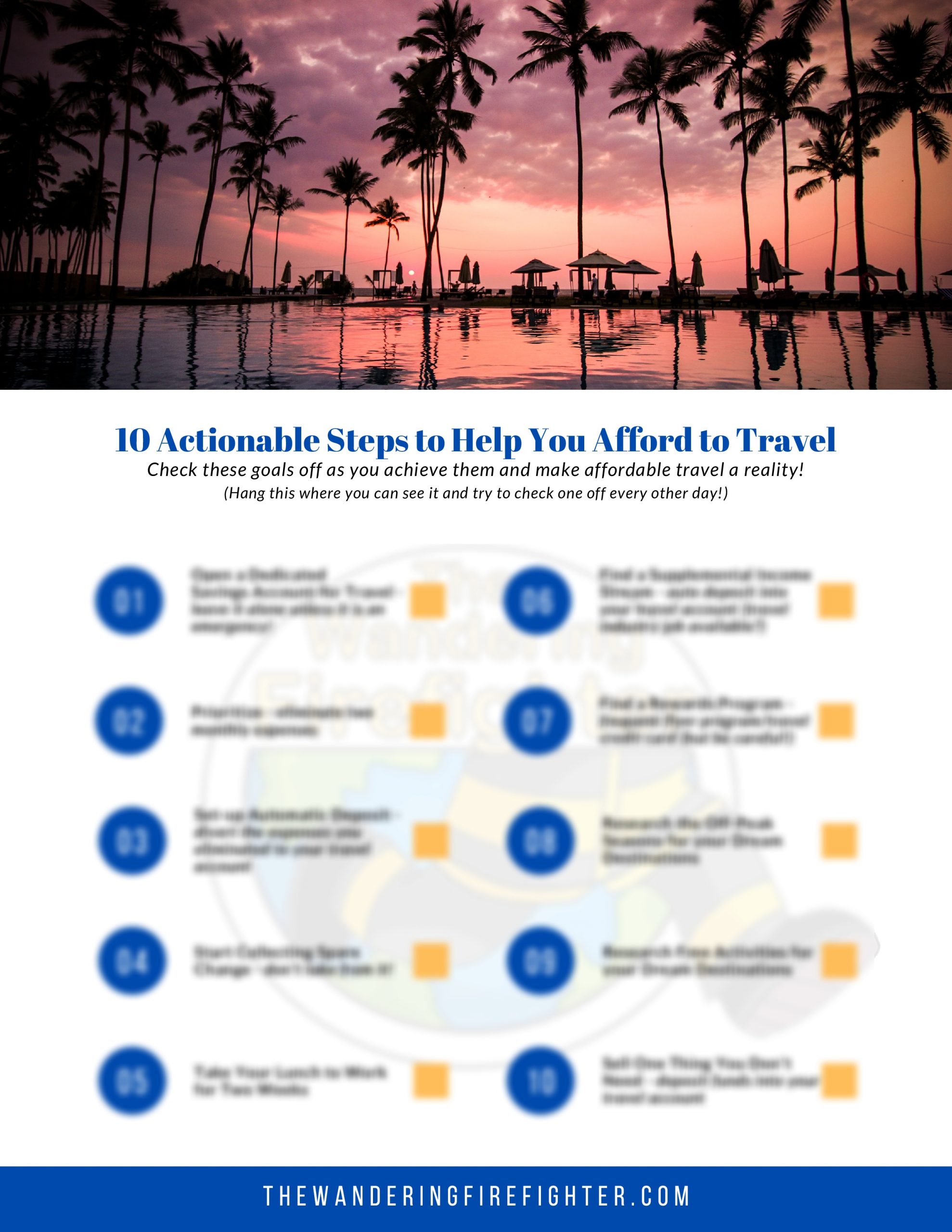 10 Actionable Steps to Afford Travel Checklist